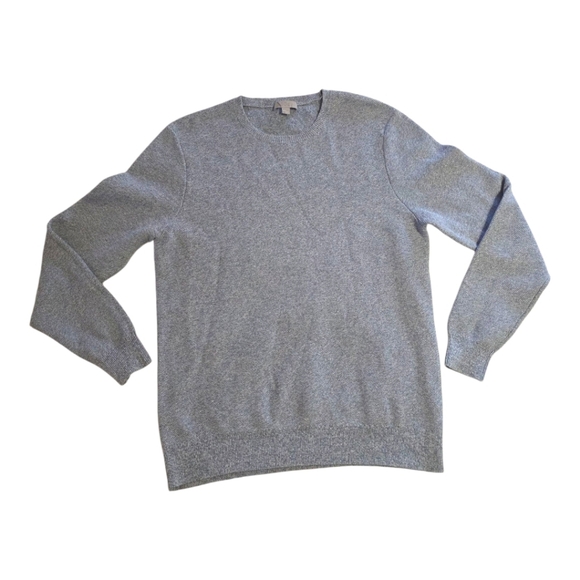 COS Heavy Blue White Linen Cotton Basic Pullover Sweater Medium - Picture 8 of 10